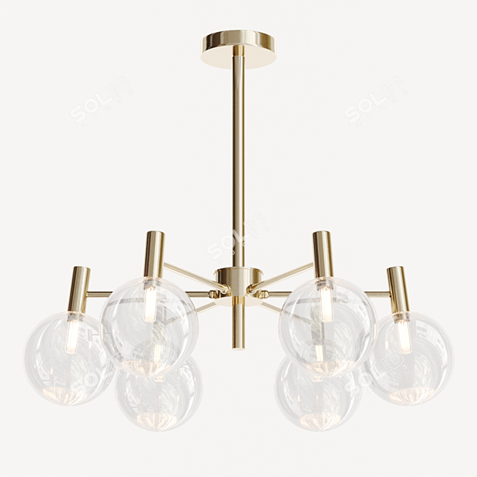 Modern HOLEVIER Chandelier: Stylish Illumination Gadget 3D model image 1