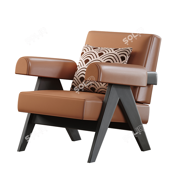 Modern Cassina Capitol Complex Armchair 3D model image 1