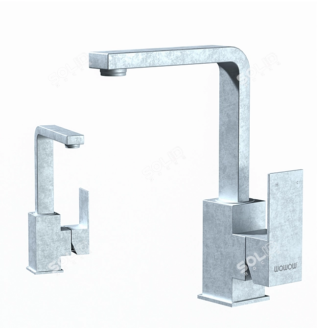 Sleek and Stylish WOWOW Bar Faucet 3D model image 4