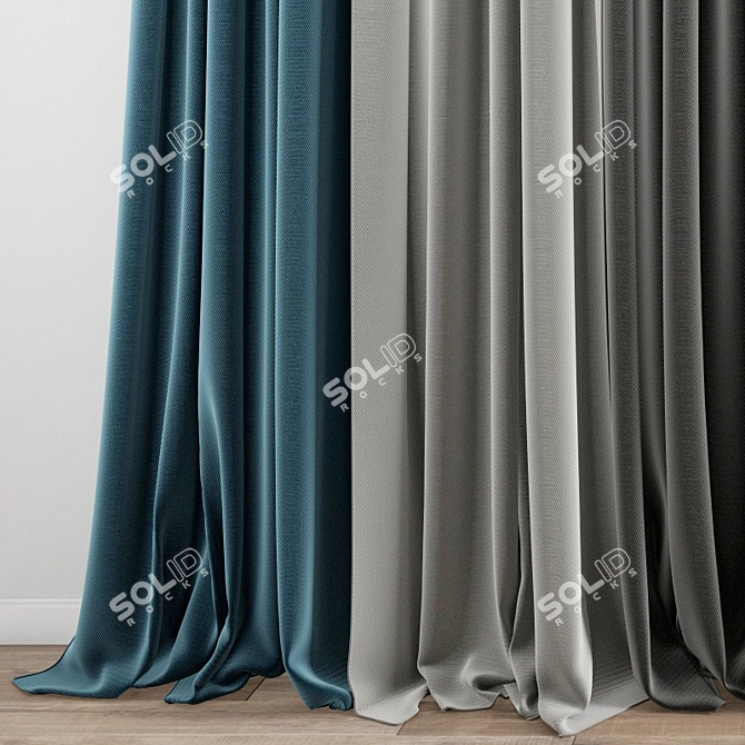 High Quality 3D Curtain Model 3D model image 2