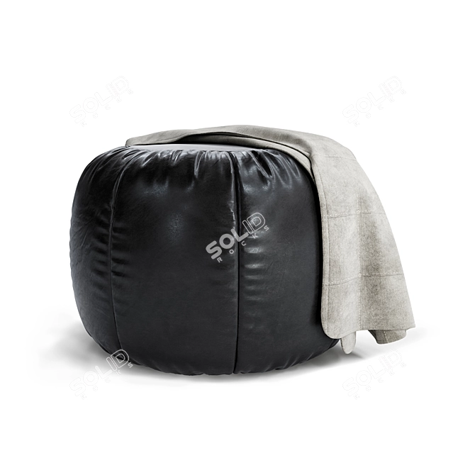 Modern Vid Pouf Ottoman 3D model image 2