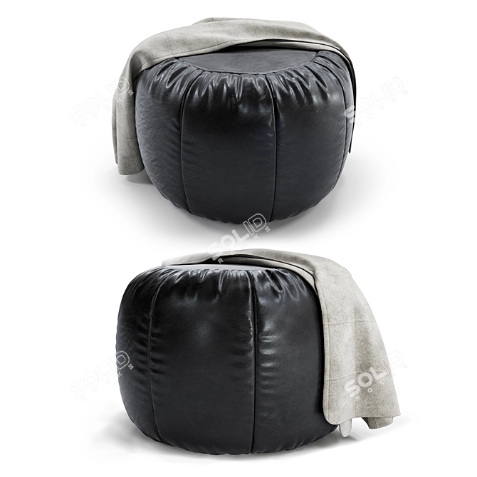 Modern Vid Pouf Ottoman 3D model image 4