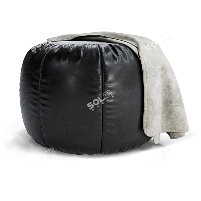 Modern Vid Pouf Ottoman 3D model image 6