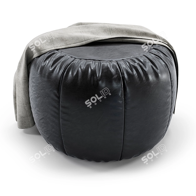 Modern Vid Pouf Ottoman 3D model image 8