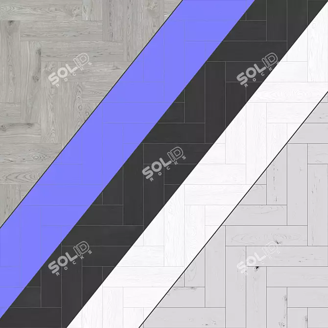 Premium Parquet Collection: 12 Plank Patterns 3D model image 4