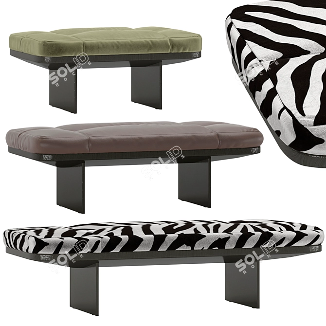 Clive Soft Benches: Elegant and Minimalist Seating 3D model image 1