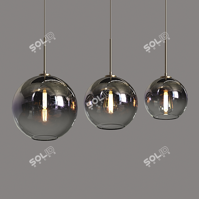 Modern Lukloy Pendant Lamp Set 3D model image 1