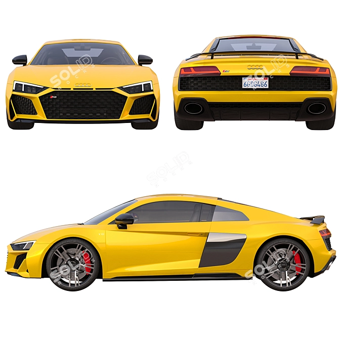 Audi R8 V10 Performance Coupe 3D model image 2