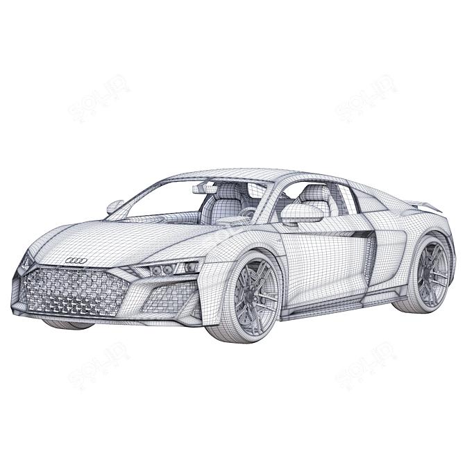 Audi R8 V10 Performance Coupe 3D model image 11
