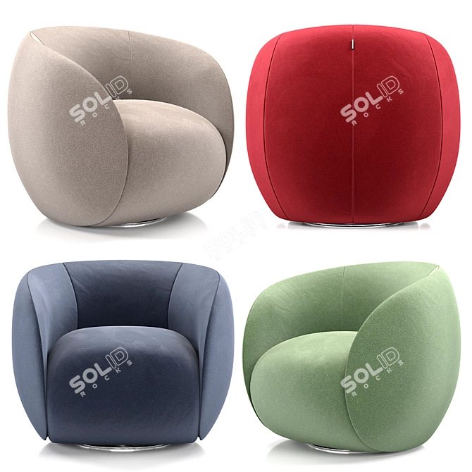 Elegant Dot Armchair by Roche Bobois 3D model image 3