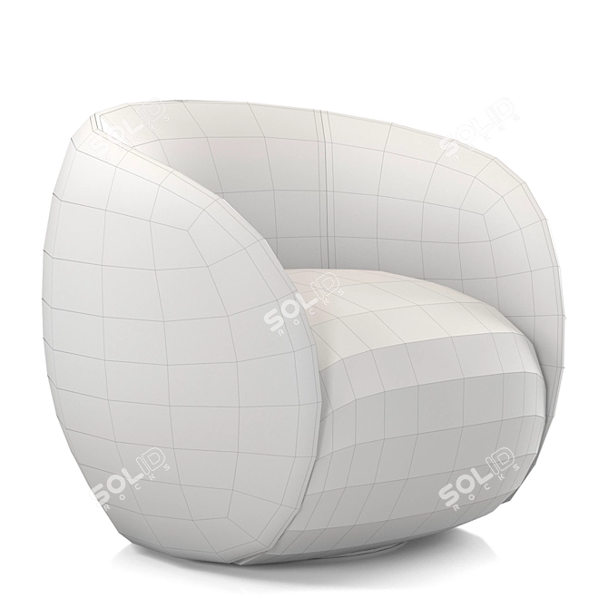 Elegant Dot Armchair by Roche Bobois 3D model image 6