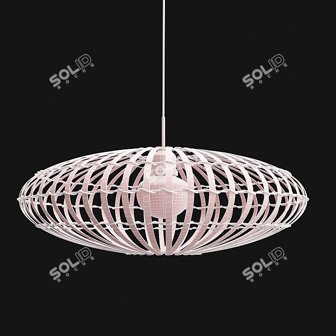 Elegant Anya Pendant Lamp 3D model image 4