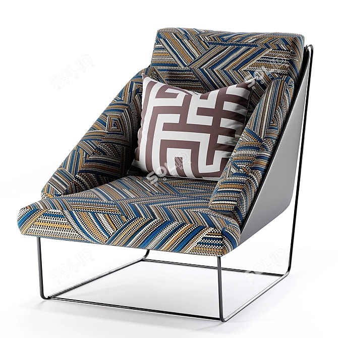 Modern and Comfortable Alfie Armchair 3D model image 3