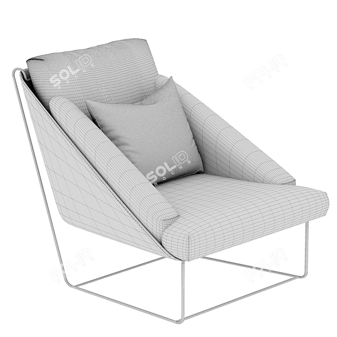 Modern and Comfortable Alfie Armchair 3D model image 4