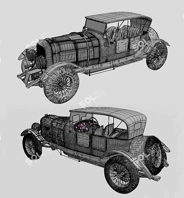 Retro Ride: Bentli_1929 3D model image 14