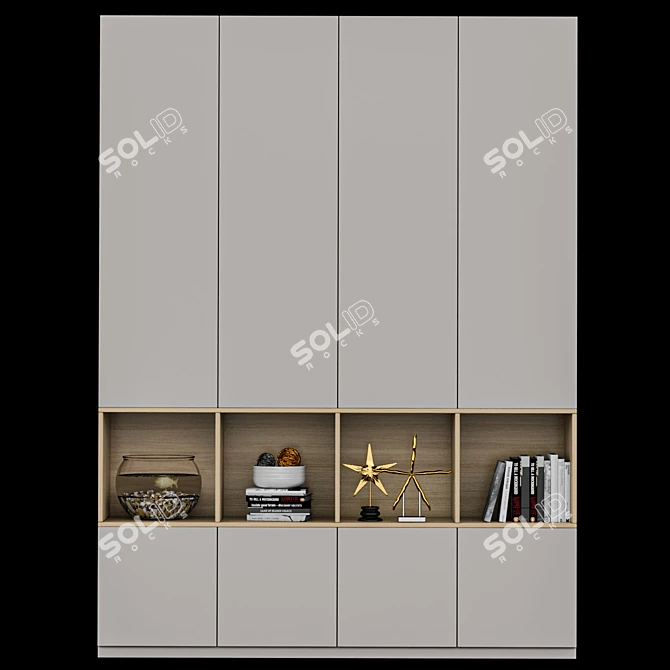 Modern Multi-Functional Furniture Shelf 3D model image 1