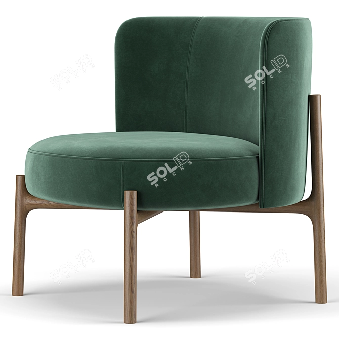 Amalia Armchair: Stylish and Comfortable 3D model image 4