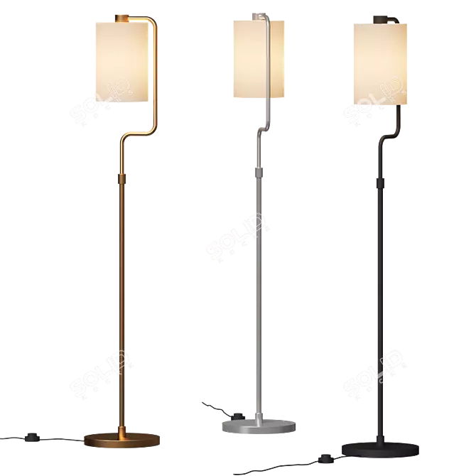 Elegant Lykins Floor Lamp 3D model image 1