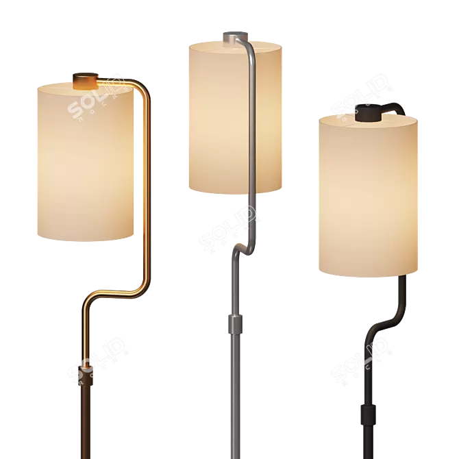 Elegant Lykins Floor Lamp 3D model image 2