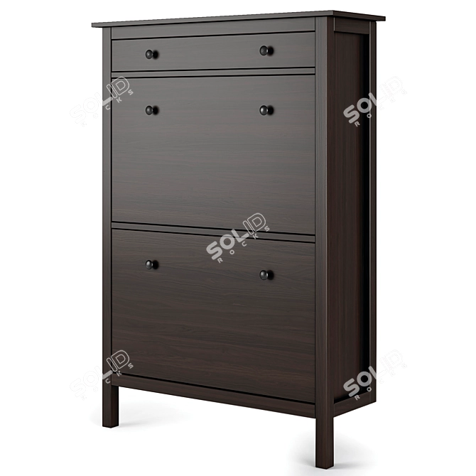 IKEA HEMNES Shoe Cabinet: Stylish Storage Solution 3D model image 1