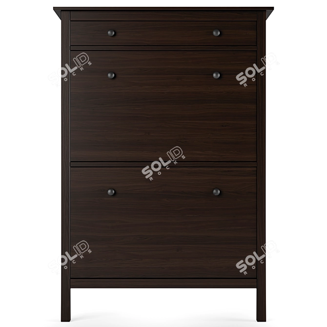 IKEA HEMNES Shoe Cabinet: Stylish Storage Solution 3D model image 2