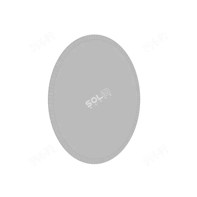 Sleek Illuminated Frameless Round Mirror 3D model image 3