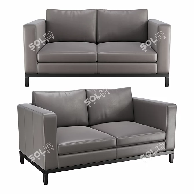 Title: Hamburg Double Sofa - Elegant and Comfortable 3D model image 1