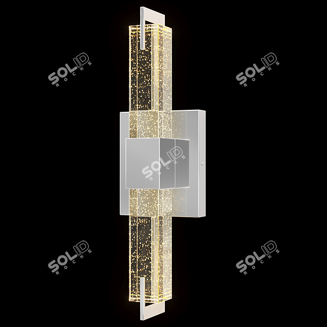 Elegant Glacier Rectangular Light 3D model image 1
