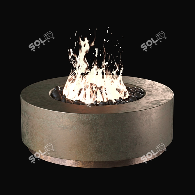 Sleek Bio-Fireplace Set 3D model image 4