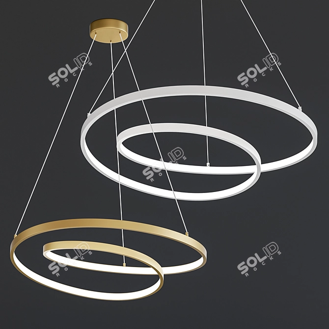 Elegant Luxury OZ Suspended Lights 3D model image 2