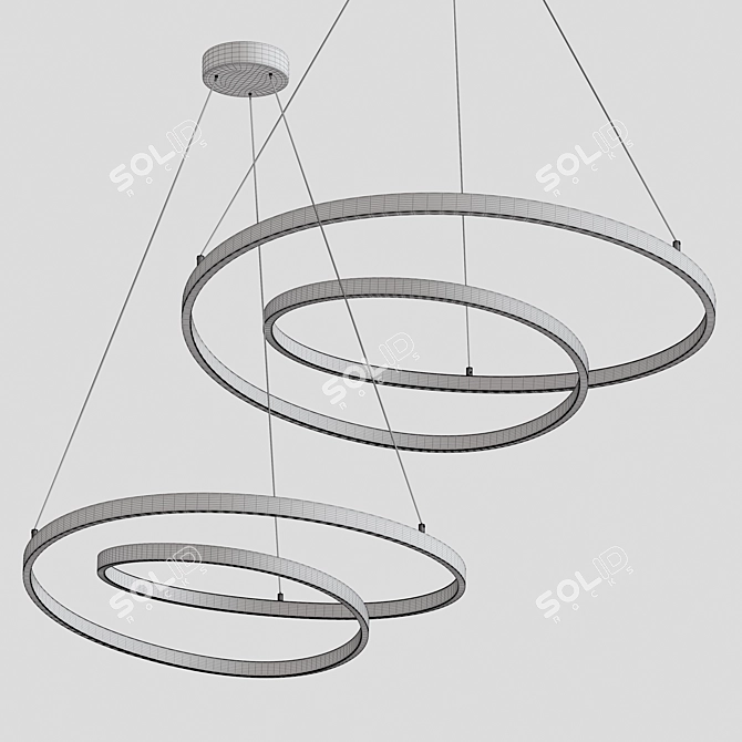 Elegant Luxury OZ Suspended Lights 3D model image 3