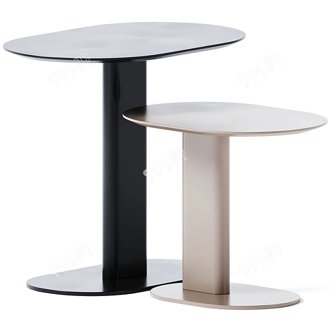 Contemporary Plinto Side Table 3D model image 1