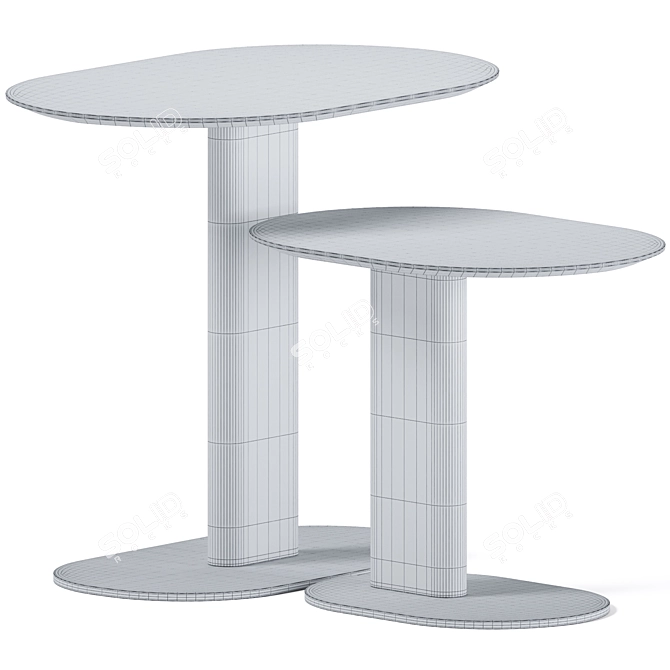 Contemporary Plinto Side Table 3D model image 3