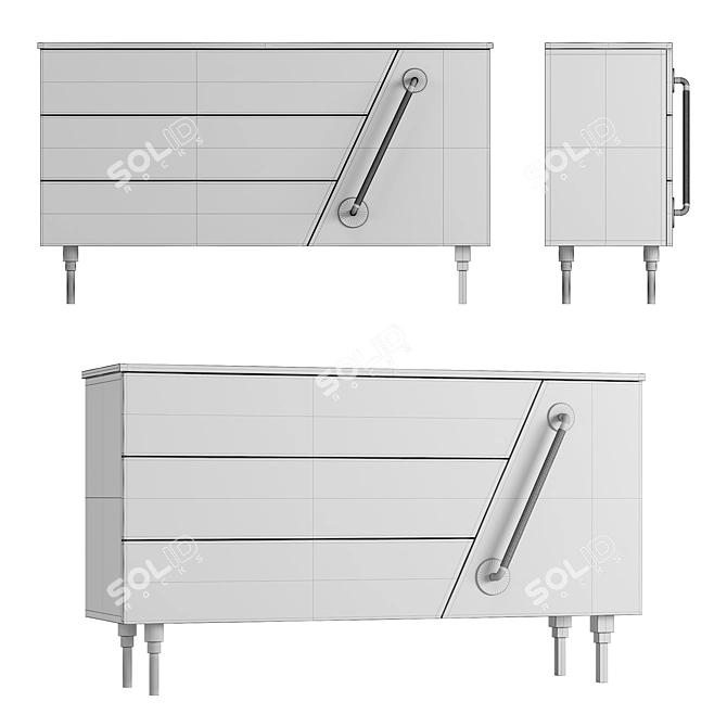 Swedish Ninja Rufus Walter Sideboard: Stylish and Functional Storage 3D model image 4