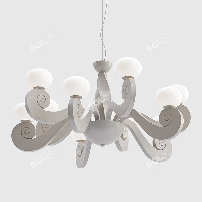 Elegant Bustier Pendant Light 3D model image 1