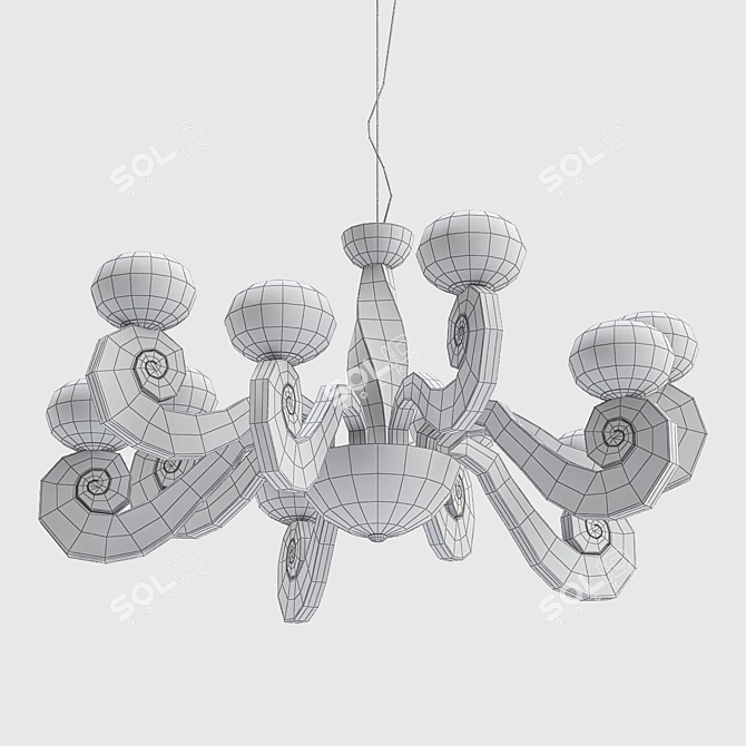 Elegant Bustier Pendant Light 3D model image 2