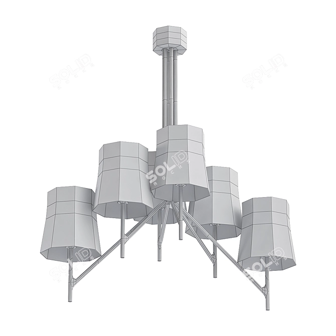 Modern Birdie Ceiling Light 3D model image 2