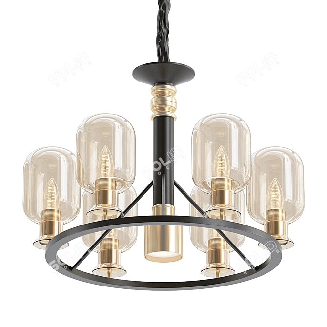 Glamorous Odeon Grif Chandelier 3D model image 1