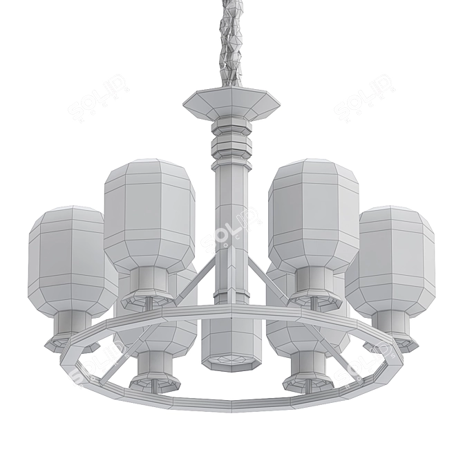 Glamorous Odeon Grif Chandelier 3D model image 2