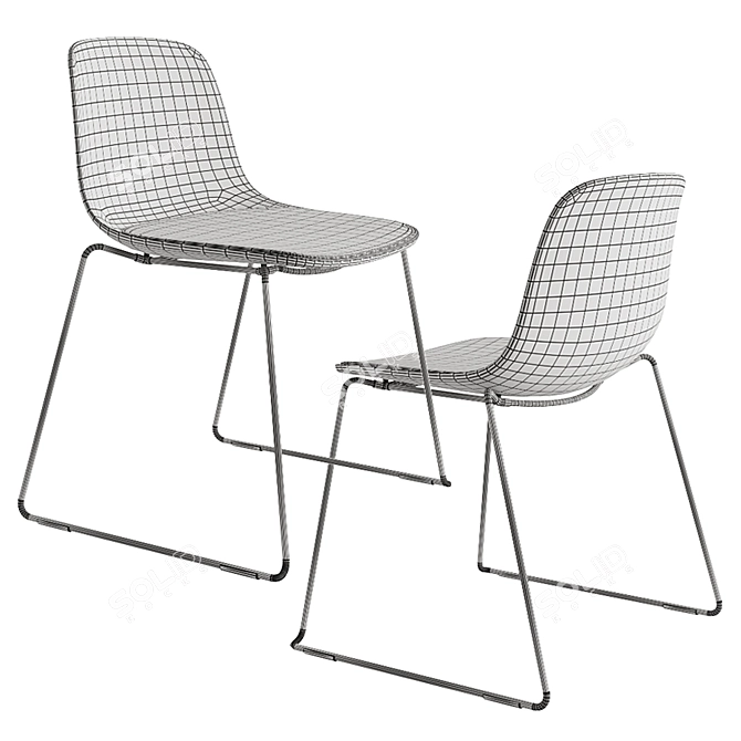 Sleek Seela S310 Chair 3D model image 5