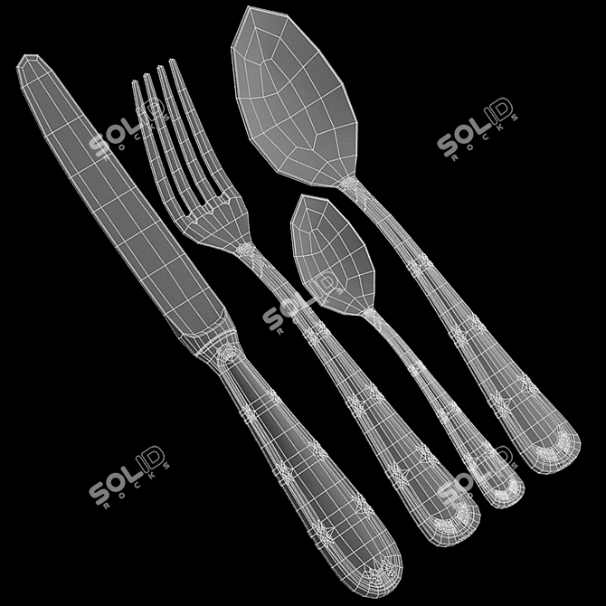 Exquisite Hepp Cutlery Sets 3D model image 2