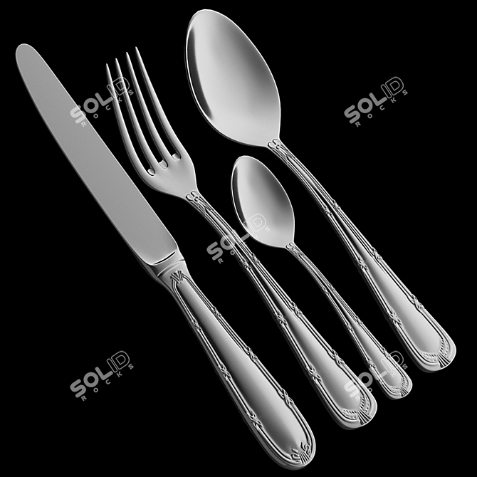 Exquisite Hepp Cutlery Sets 3D model image 3