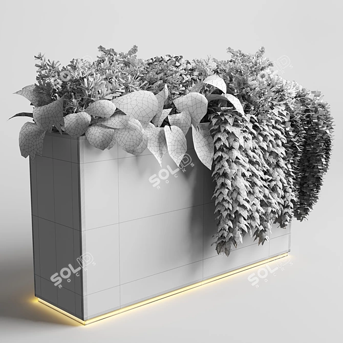 White Bax Plant Stand: Sleek Indoor Plant Display 3D model image 4