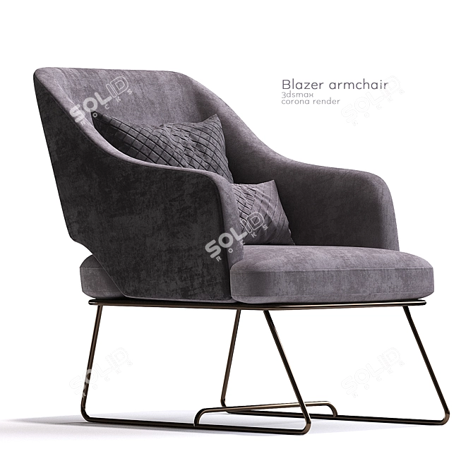 Elegant Comfort: Blazer Armchair 3D model image 1