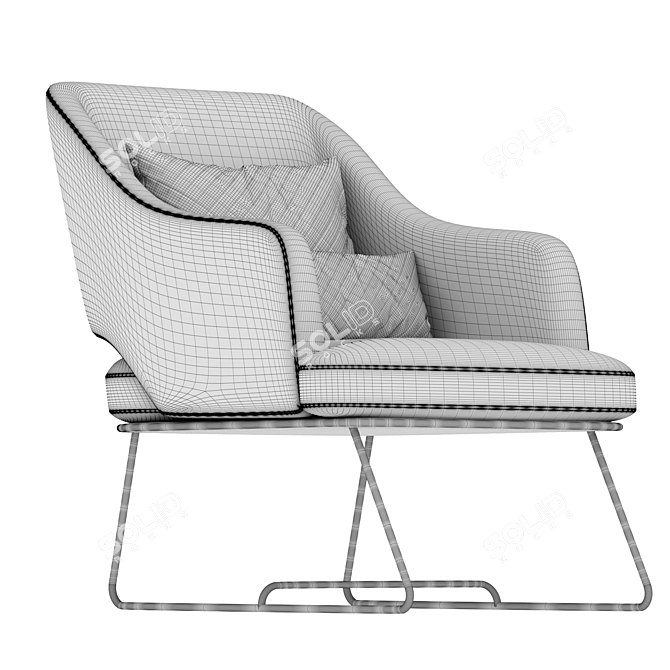 Elegant Comfort: Blazer Armchair 3D model image 4