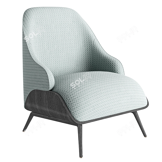 Elegant Lounge Chair: High-quality 3D Model 3D model image 2
