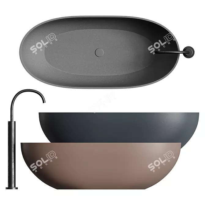 COCOON Atlantis: Handcrafted Bathtub 3D model image 1