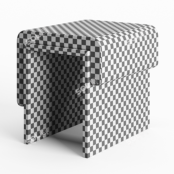 Cozy Slump Stool 3D model image 2