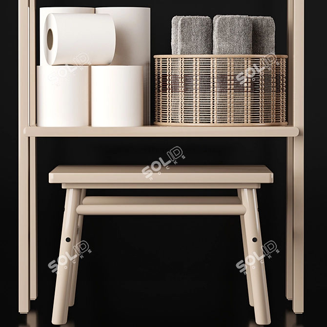 Modern Bathroom Accessories Set 3D model image 3