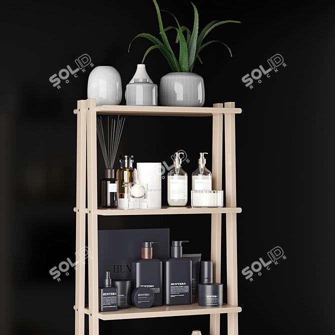 Modern Bathroom Accessories Set 3D model image 4